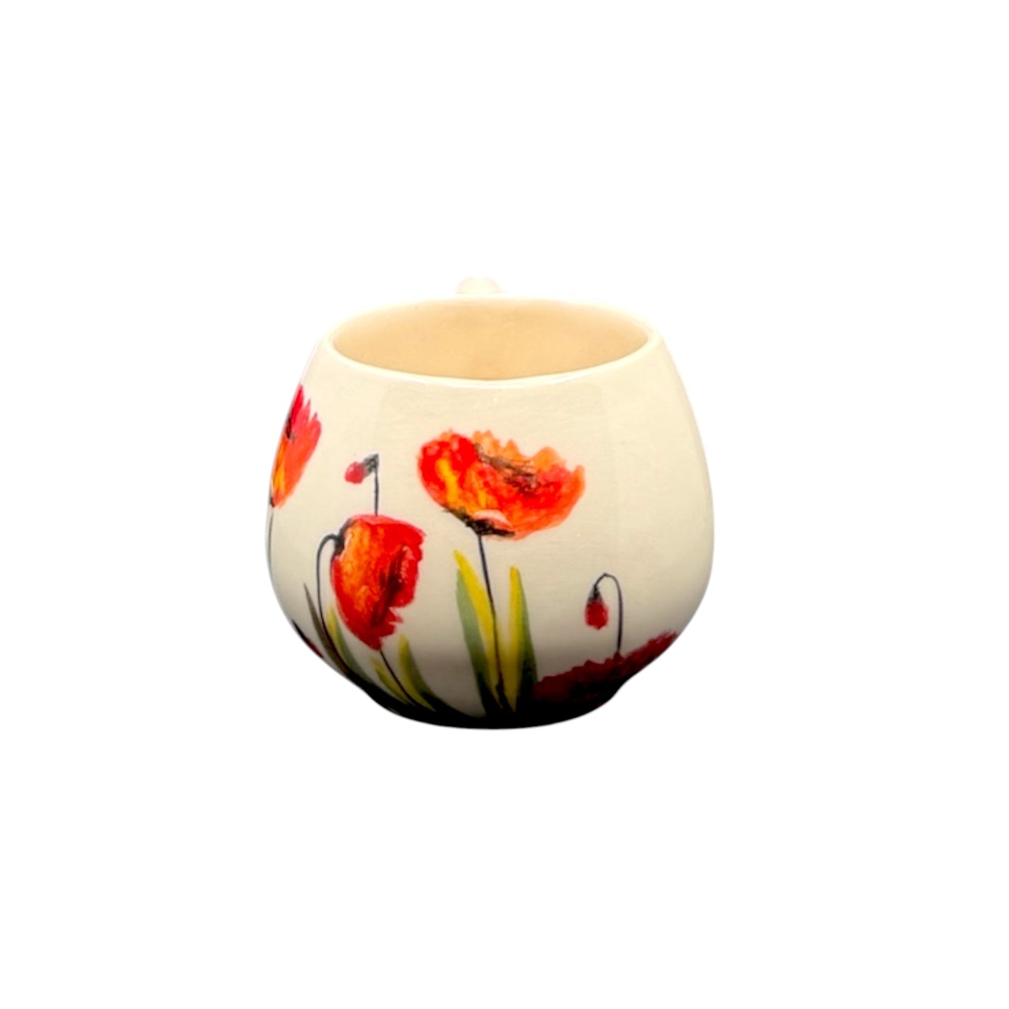 Floral Desenli Seramik Kupa